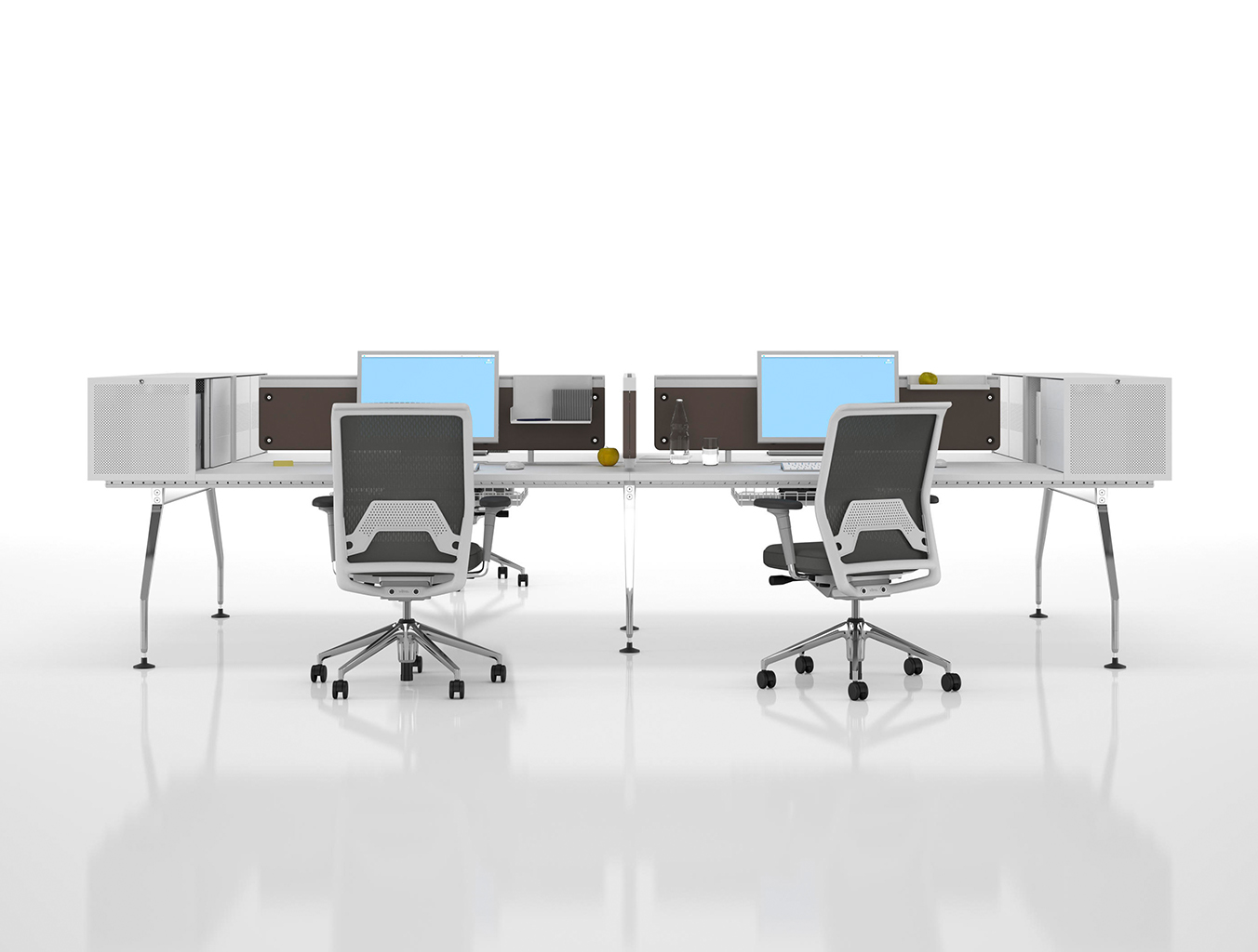 办公屏风|办公屏风系统|办公家具|设计师家具|Ad Hoc 桌面组合办公台