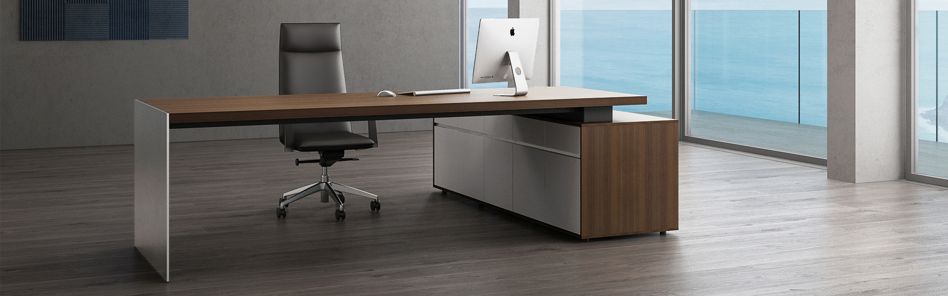 [办公台|时尚大班台|办公家具|设计师家具|大班台/配套系列]