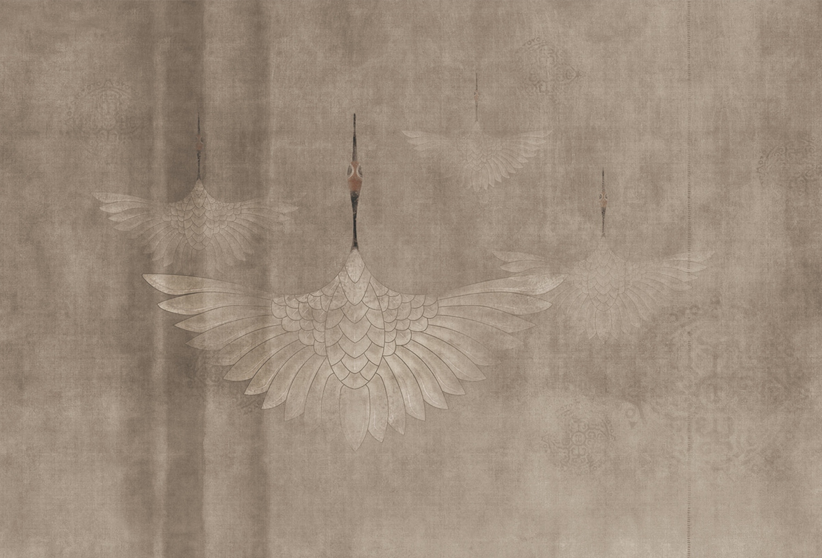 [创意家具 - 附件|装饰画/墙饰|办公家具|设计师家具|鹤舞-原创定制壁画]