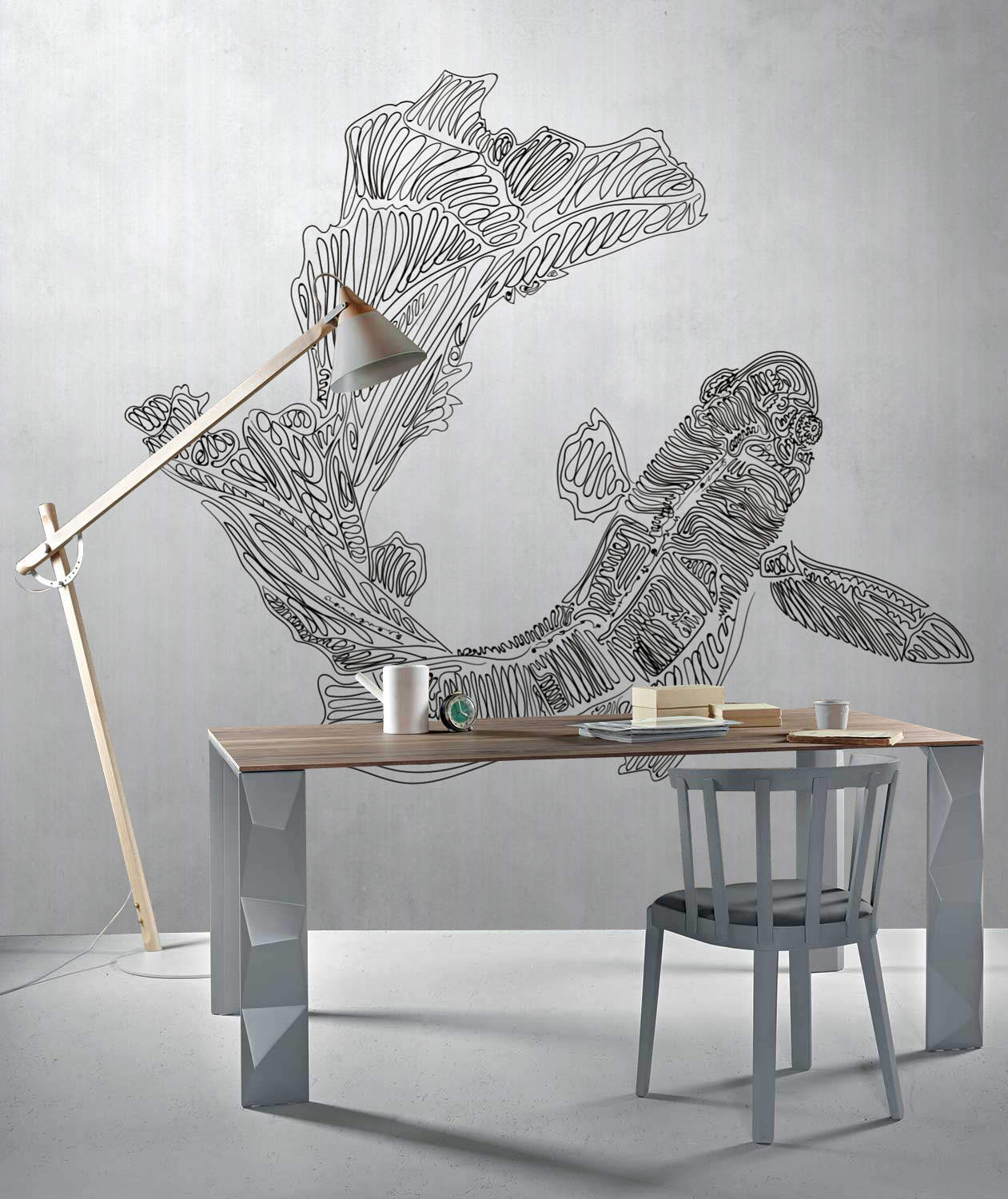 创意家具 - 附件|装饰画/墙饰|办公家具|设计师家具|鱼跃-原创定制壁画