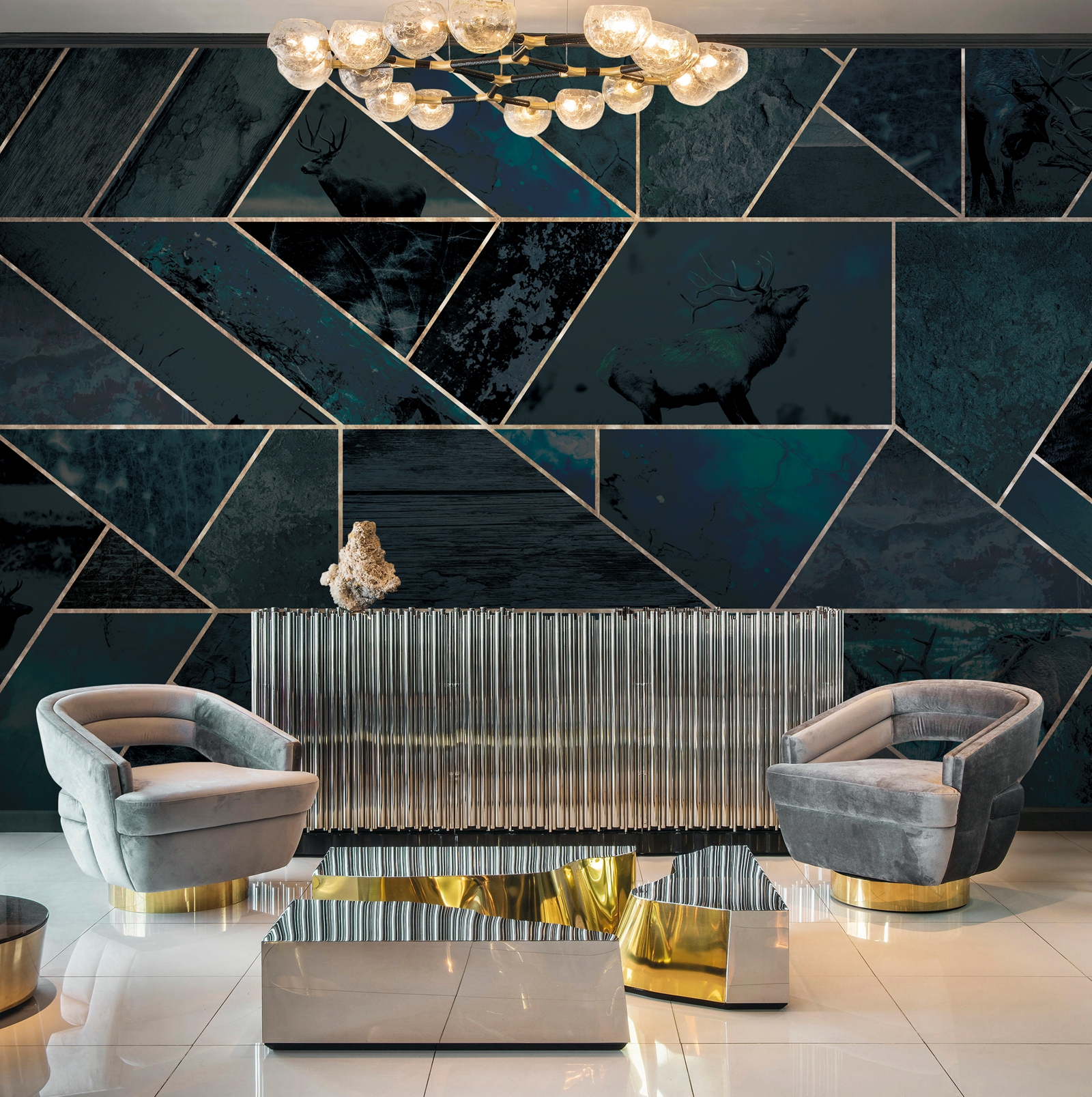 创意家具 - 附件|装饰画/墙饰|办公家具|设计师家具|麋鹿-原创定制壁画