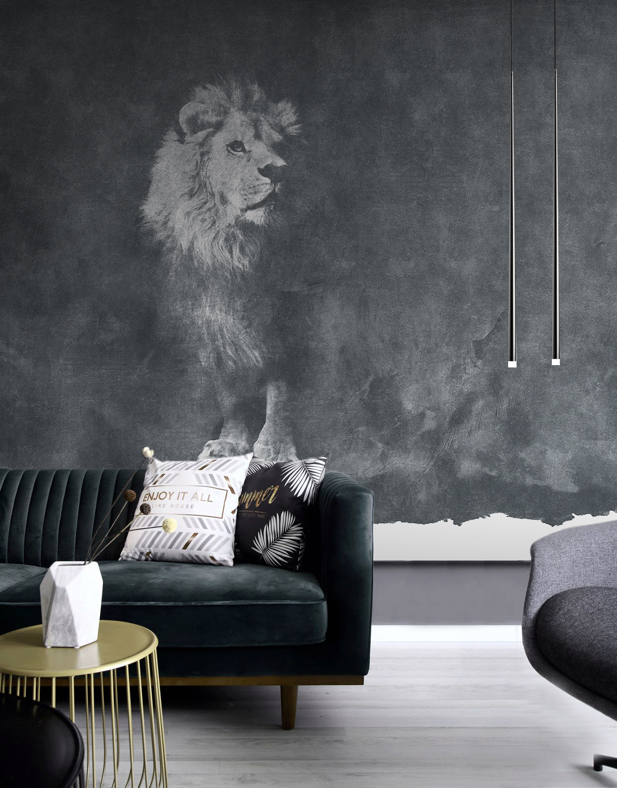 创意家具 - 附件|装饰画/墙饰|办公家具|设计师家具|狮子-原创定制壁画