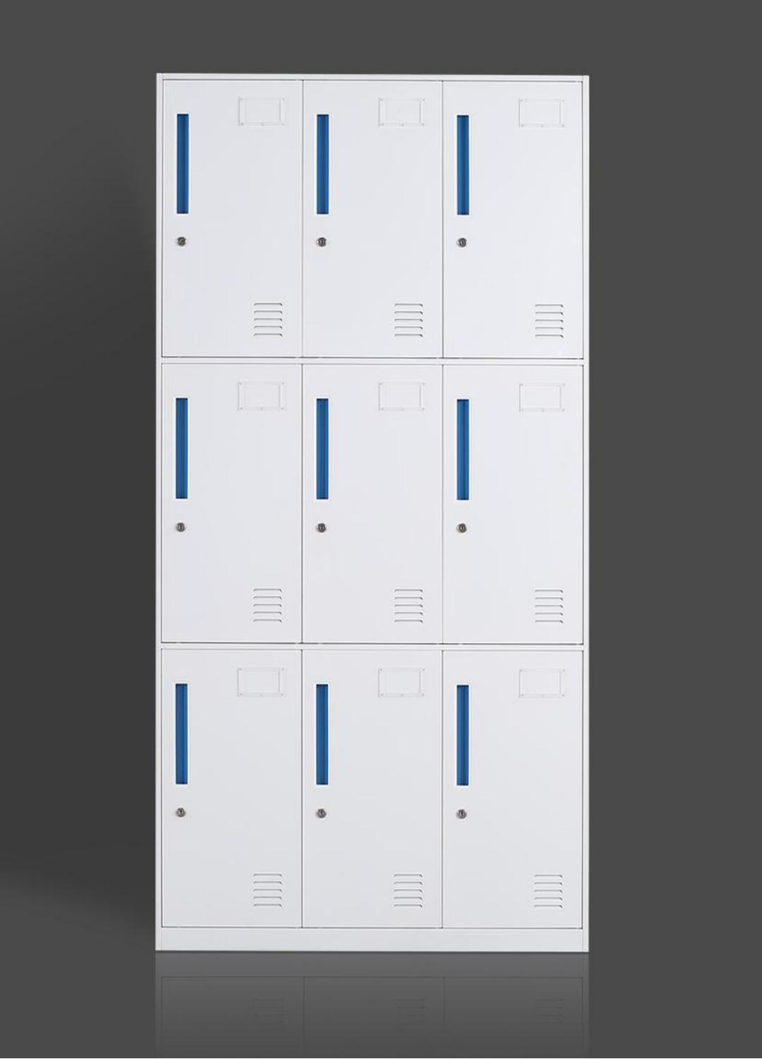 [钢制储物柜|钢制更衣柜|办公家具|设计师家具|九门钢制更衣柜]