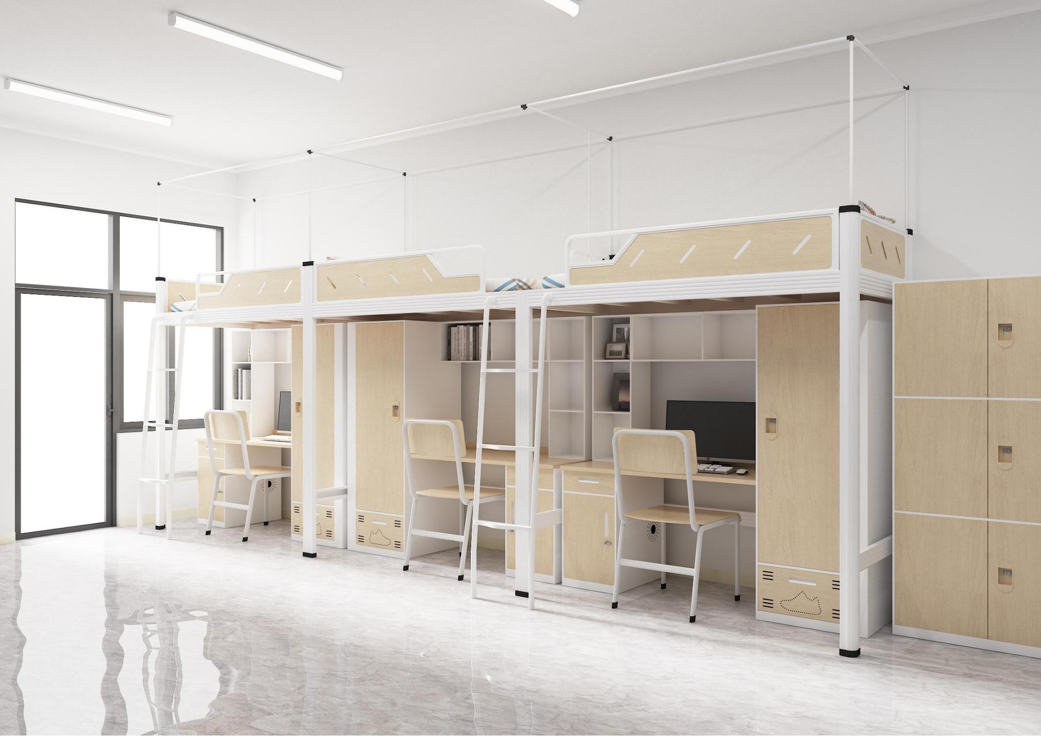 [公寓床|公寓床|办公家具|设计师家具|学生双层公寓床]