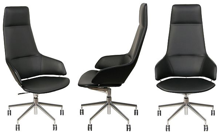办公椅|现代真皮中班椅|办公家具|设计师家具|阿斯顿办公椅