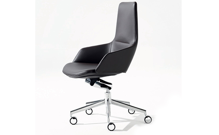 办公椅|现代真皮中班椅|办公家具|设计师家具|阿斯顿办公椅