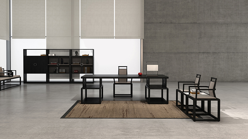 [办公台|精品配套系列|办公家具|设计师家具|书香门第]