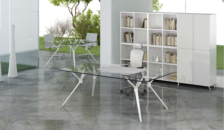 [办公台|玻璃大班台|办公家具|设计师家具|玻璃大班台]