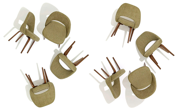 创意家具 - 坐具|餐椅|办公家具|设计师家具|沙里宁金属脚无扶手行政椅