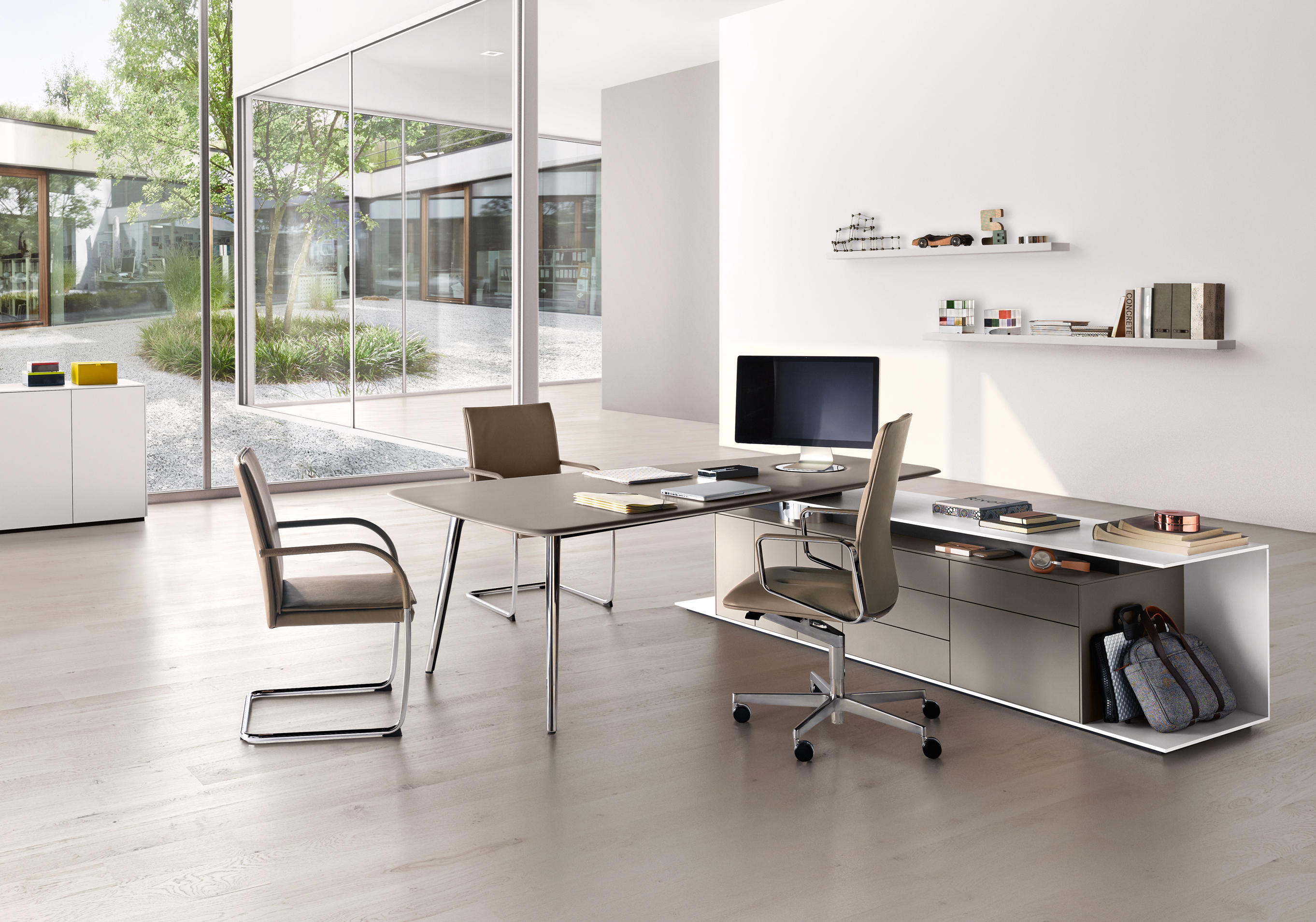 办公台|时尚大班台|办公家具|设计师家具|KEYPIECE COMMUNICATION DESK.大班台