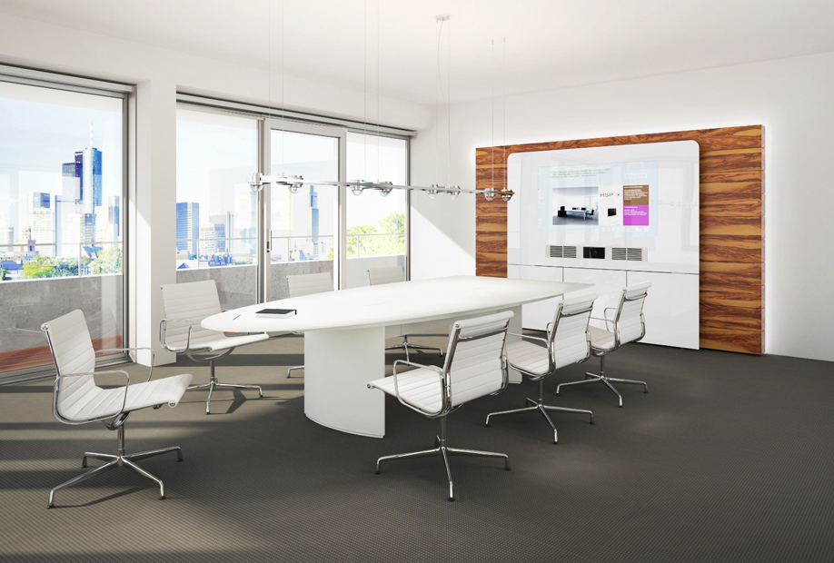 HUB视频系统|HUB视频应用|办公家具|设计师家具|W4视频会议系统桌